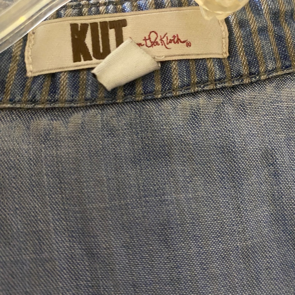 Kut from the Kloth Blue Striped Shirt Dress - Picture 4 of 4